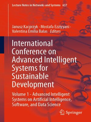 cover image of International Conference on Advanced Intelligent Systems for Sustainable Development